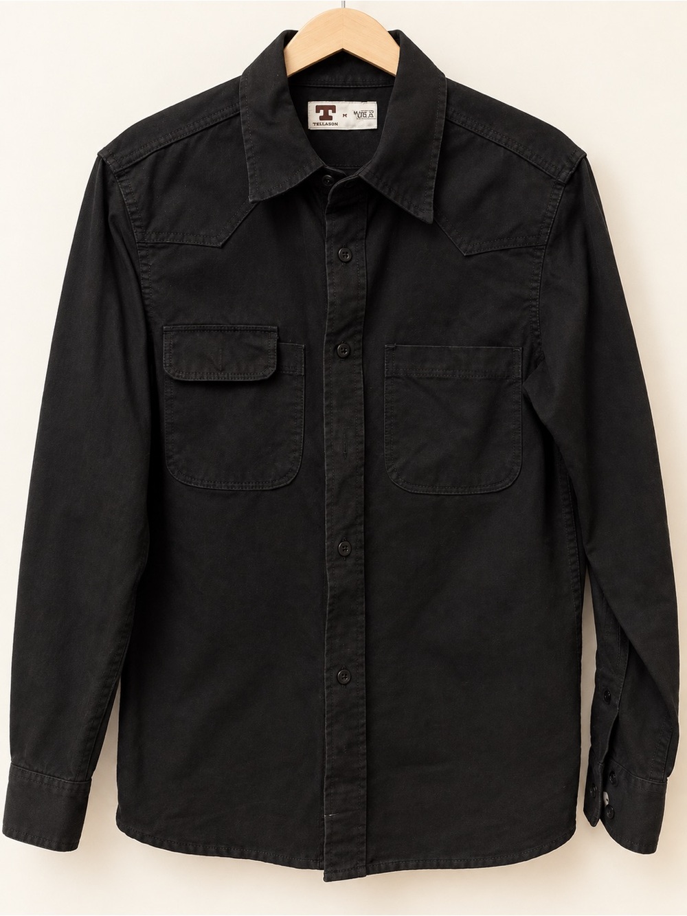 Tellason Black Western Button-Down Shirt